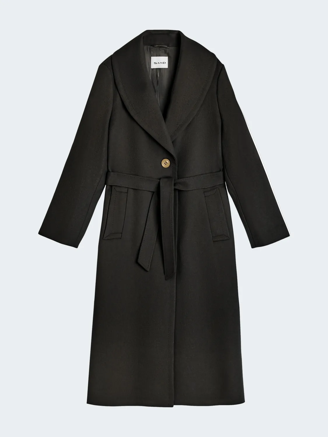 Sand Menswear Cappotto Cashmere W Clareta Lungo Nero Ebano