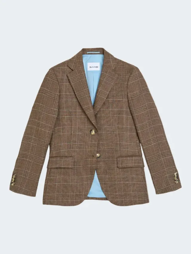 Sand Menswear 6019 Rani blazer lana glen check fantasia