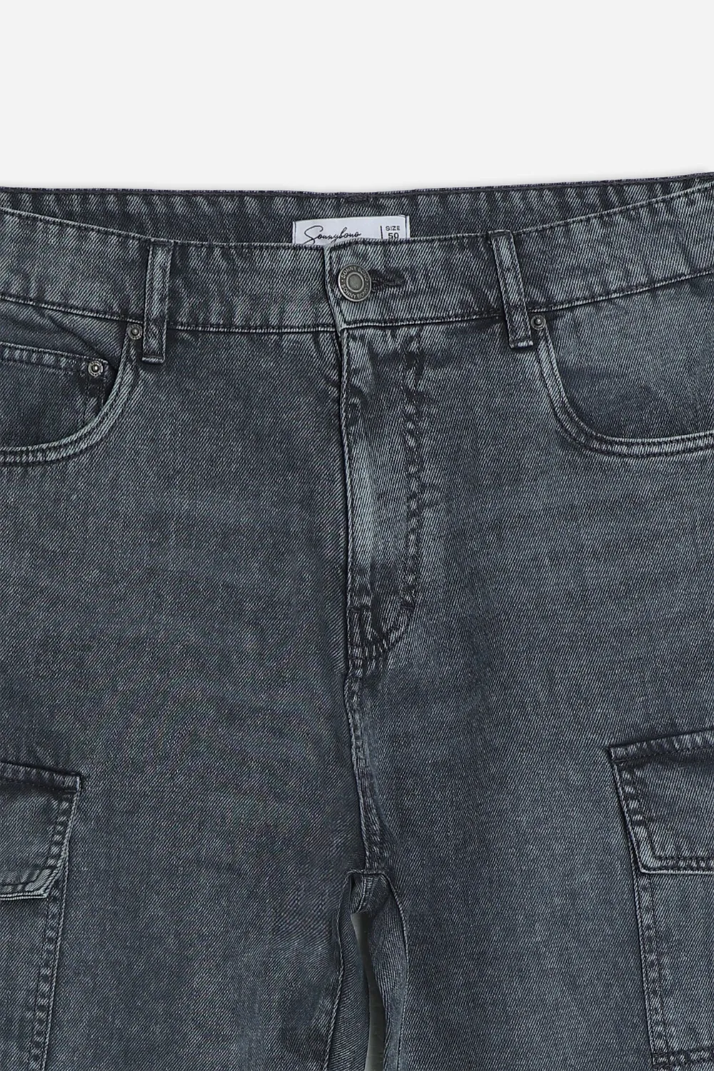 Sonny Bono Denim Cargo Baggy Grigio Tasche