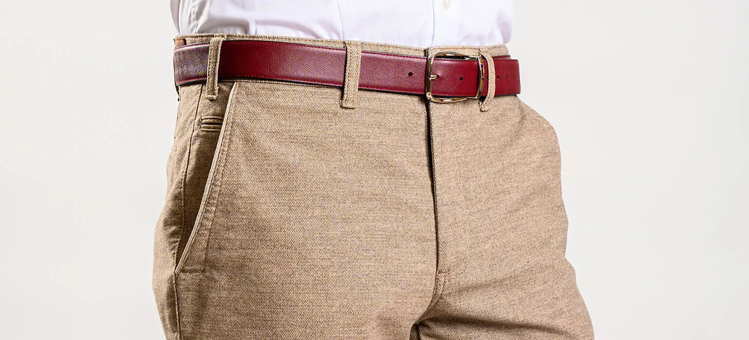 Alain Delon chinos beige chiaro cotone Olimpias slim