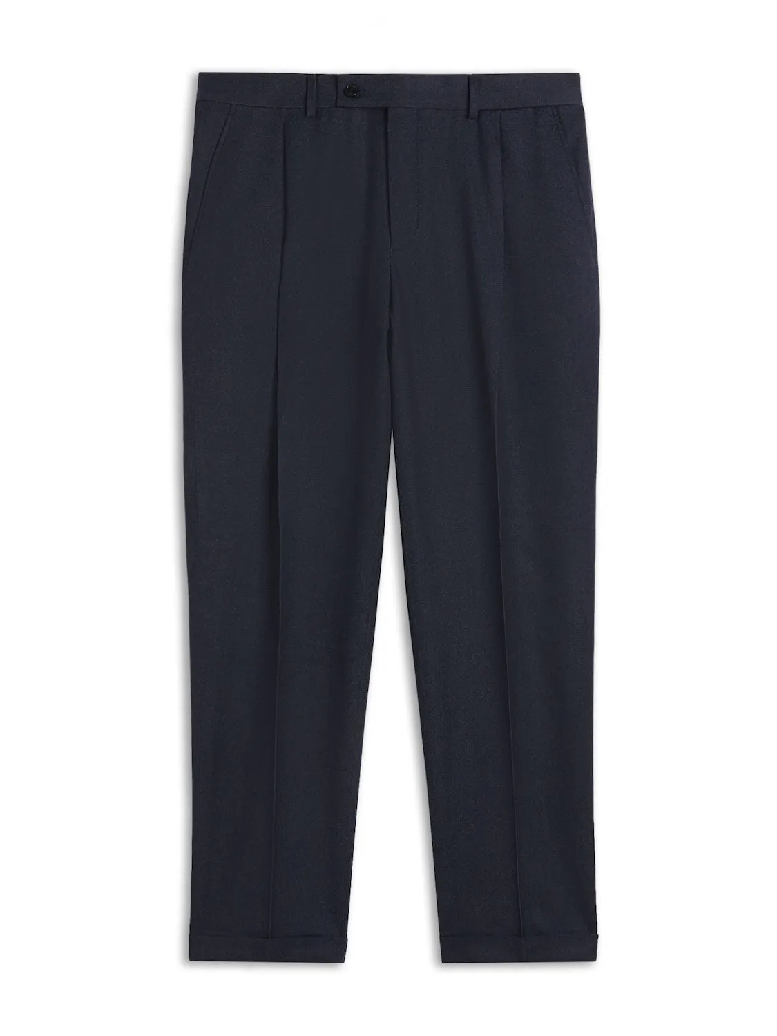 Caruso Norma pantalone comfort lana denim blu