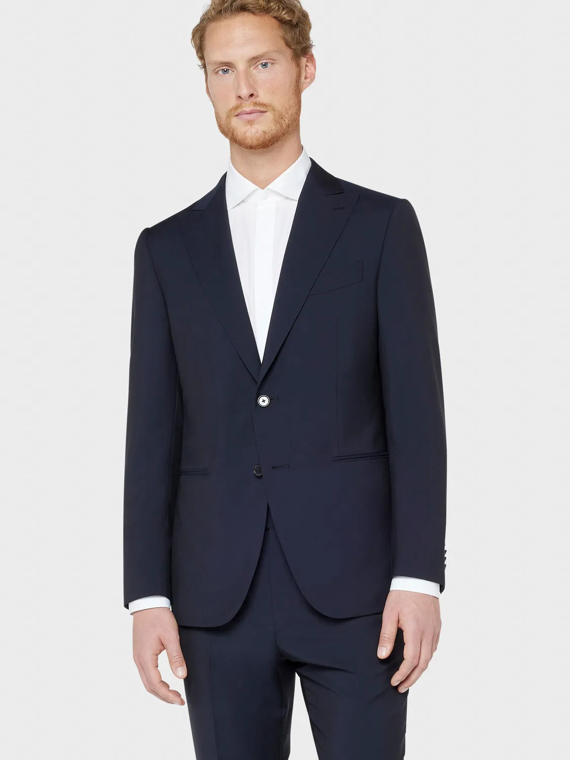 Caruso Norma abito lana mohair blu notte
