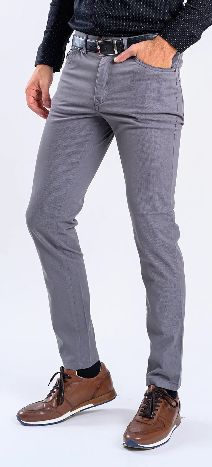 Alain Delon jeans grigi slim fit elasticizzati