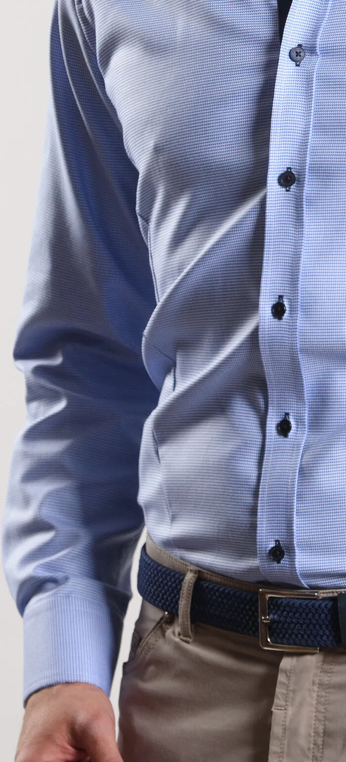 Alain Delon camicia azzurra extra slim fit Getzner