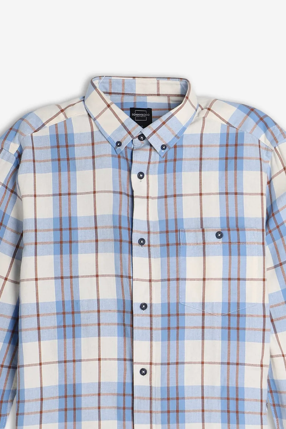 Sonny Bono NI 02091CM Camicia Flanella Panna Quadri
