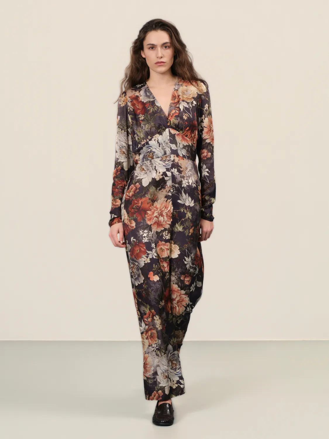 Sand Menswear Kiri Long vestito seta floreale