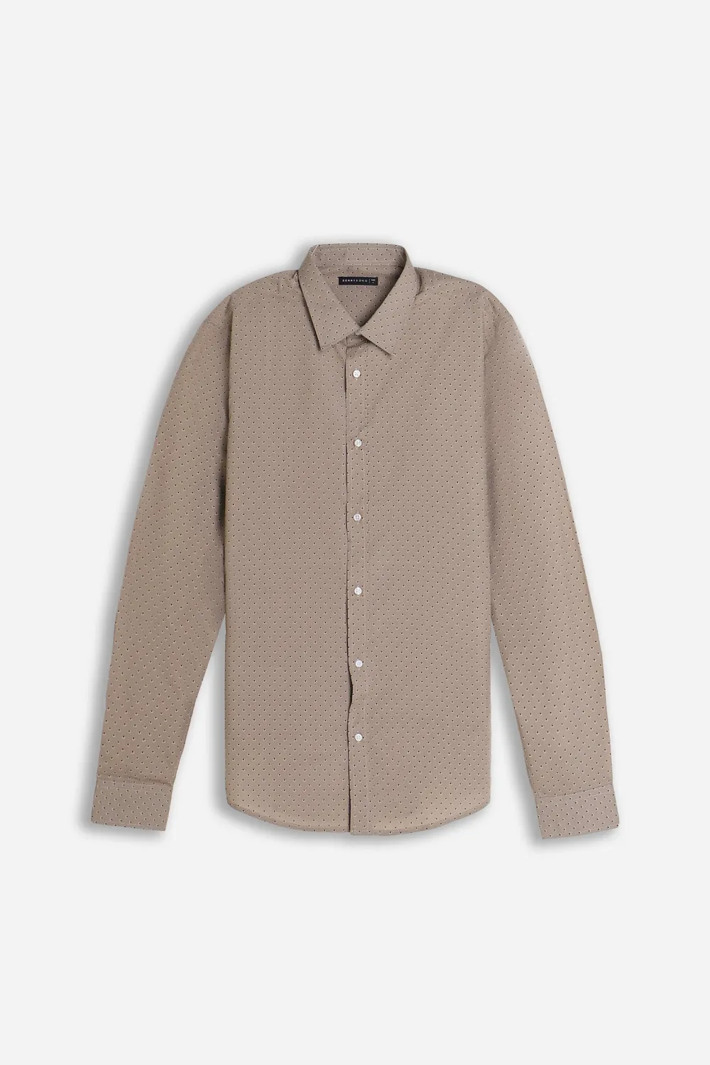 Sonny Bono Camicia Microfantasia Tortora slim