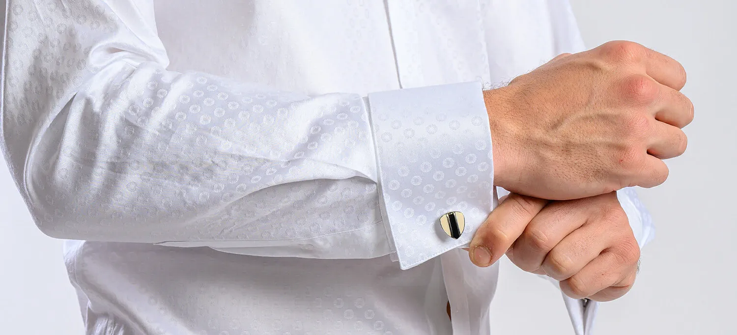 Alain Delon camicia bianca Extra Slim Fit fantasia cotone