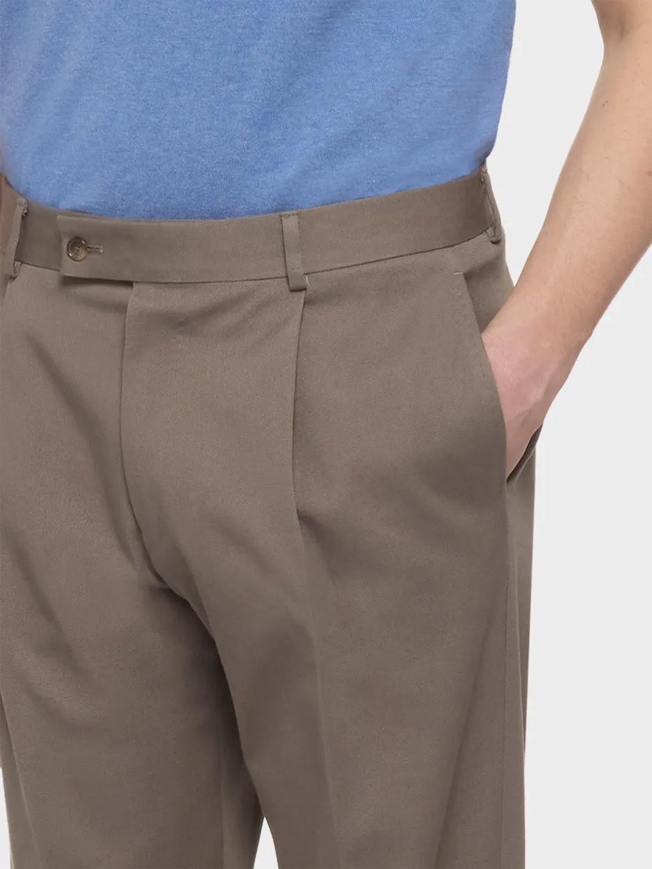 Caruso Norma pantalone carrot flanella beige