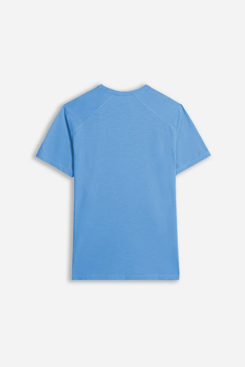 Sonny Bono Basic T-Shirt Azzurro Girocollo Slub Cotone
