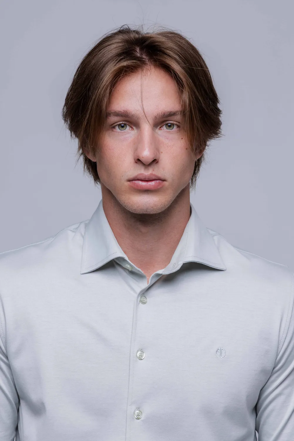 Alain Delon Camicia Verde Stretch Extra Slim Fit