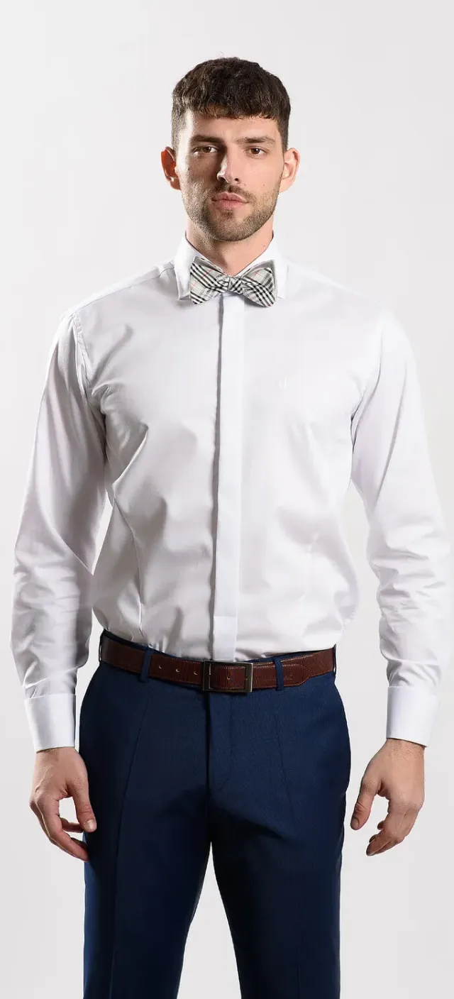 Alain Delon Camicia Bianca Extra Slim Gemelli 41