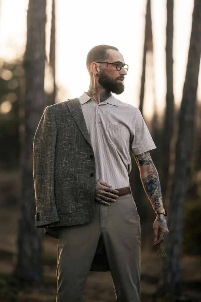 Alain Delon giacca marrone strutturata slim fit lana