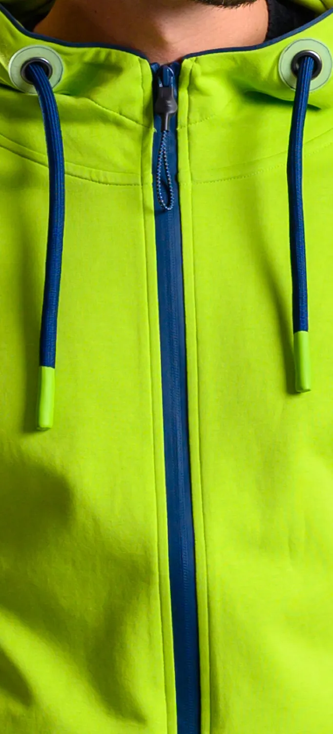 Alain Delon felpa verde cappuccio slim fit cotone