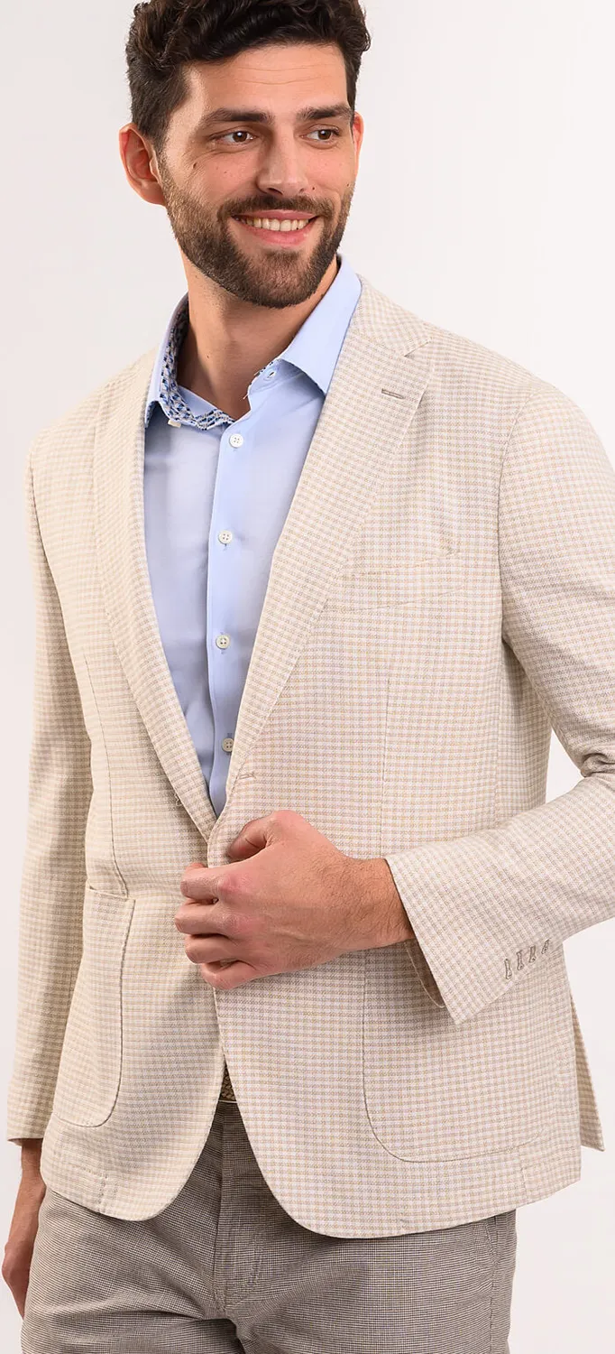 Alain Delon giacca estiva beige sfoderata leggera