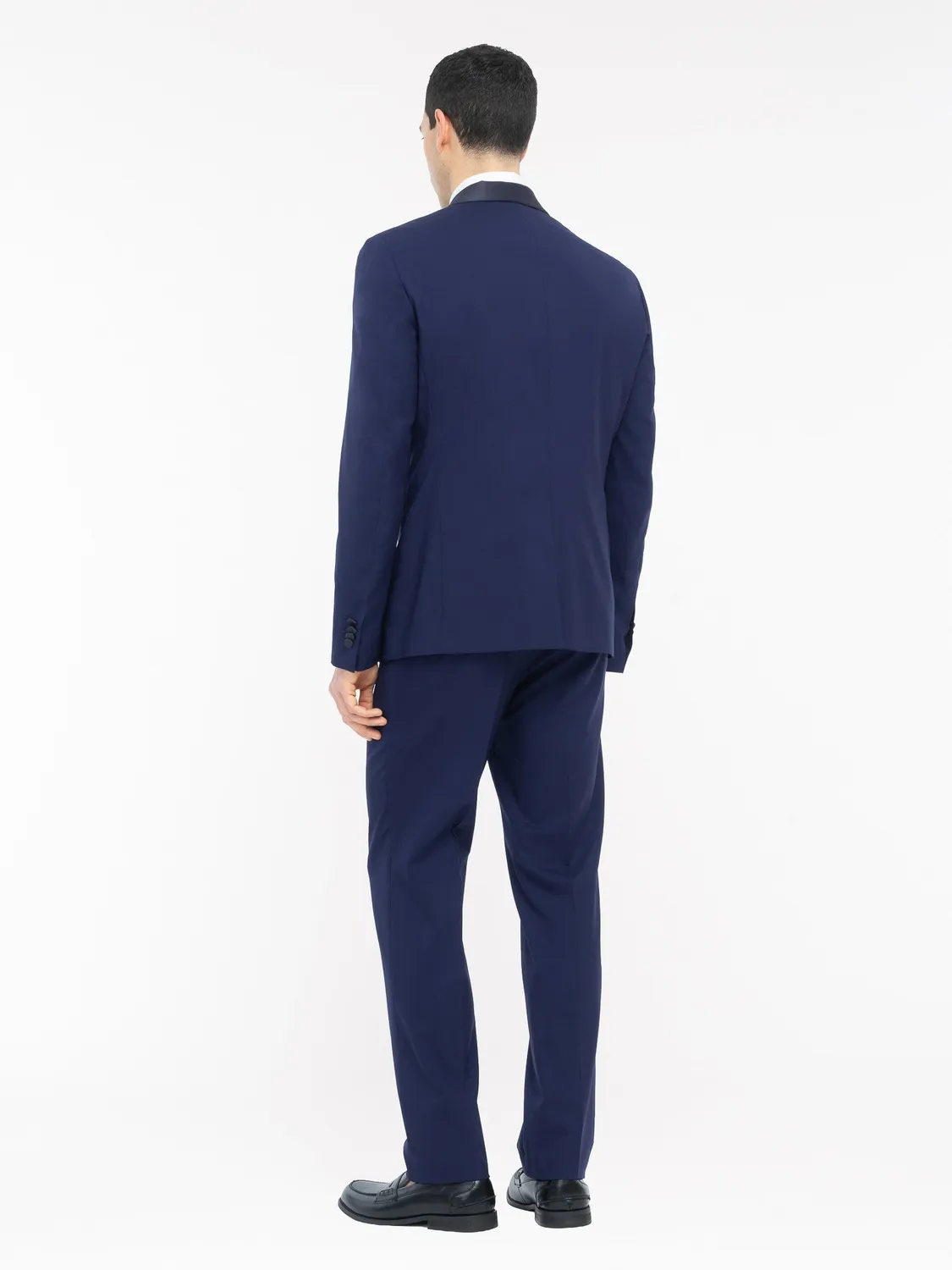 Paoloni Abito slim fresco lana stretch blu