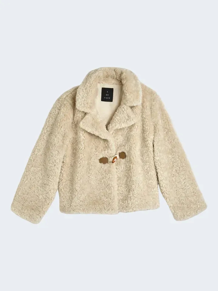 Sand Menswear 7512 Ruri Short cappotto pelliccia grigio chiaro