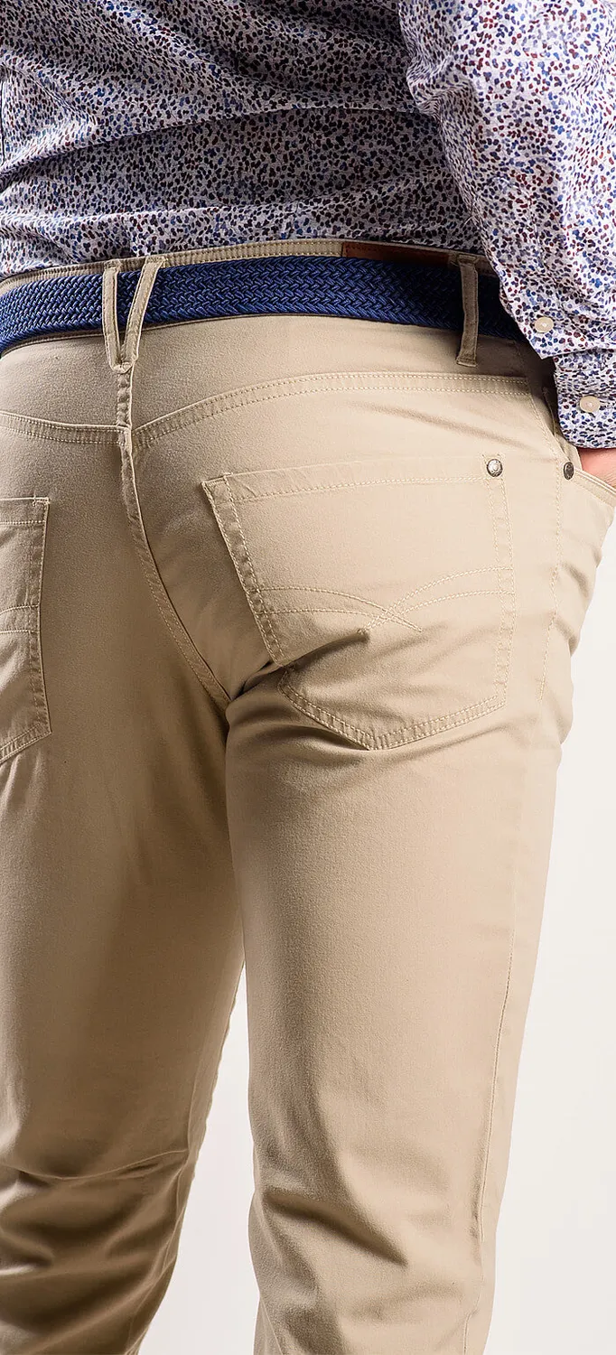 Alain Delon jeans beige slim elasticizzati