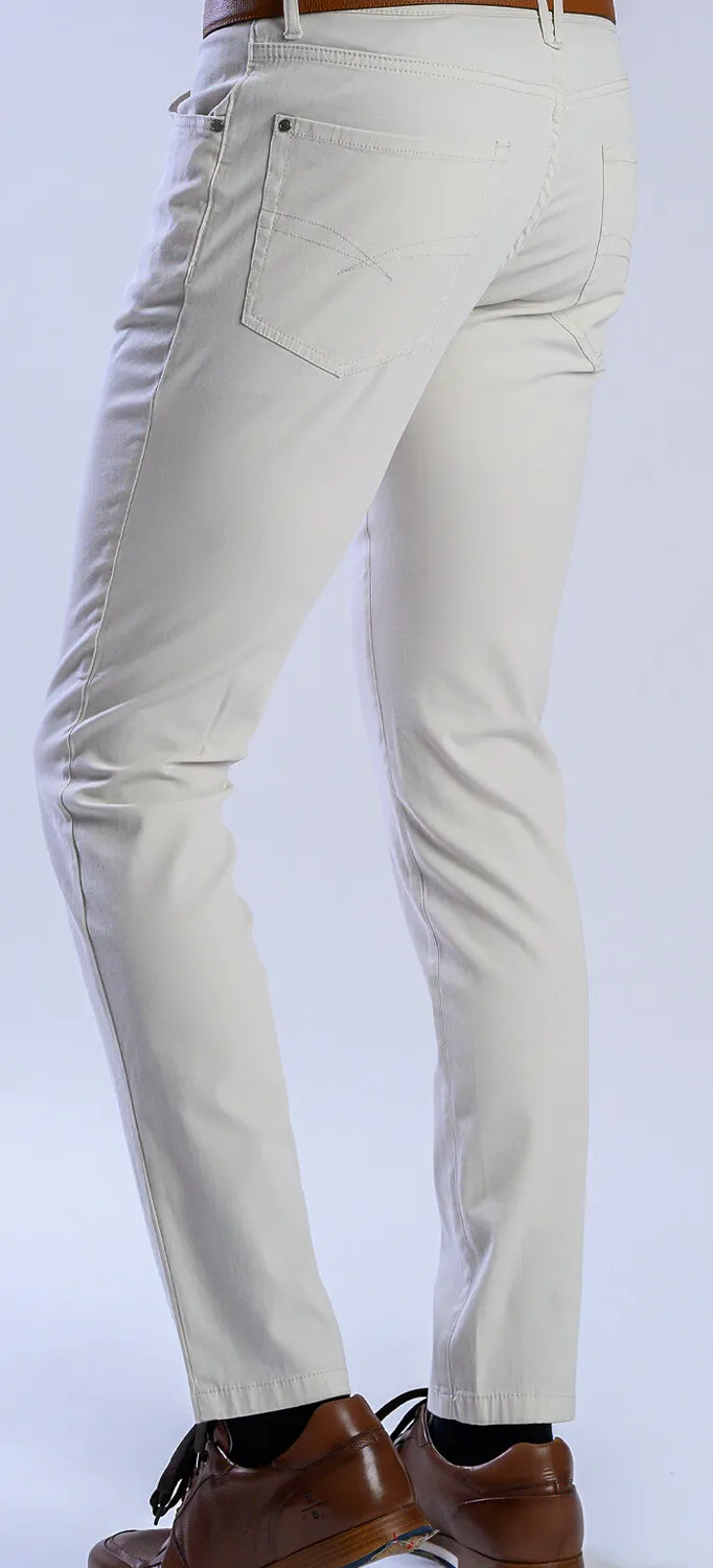 Alain Delon pantalone casual slim fit cotone lyocell