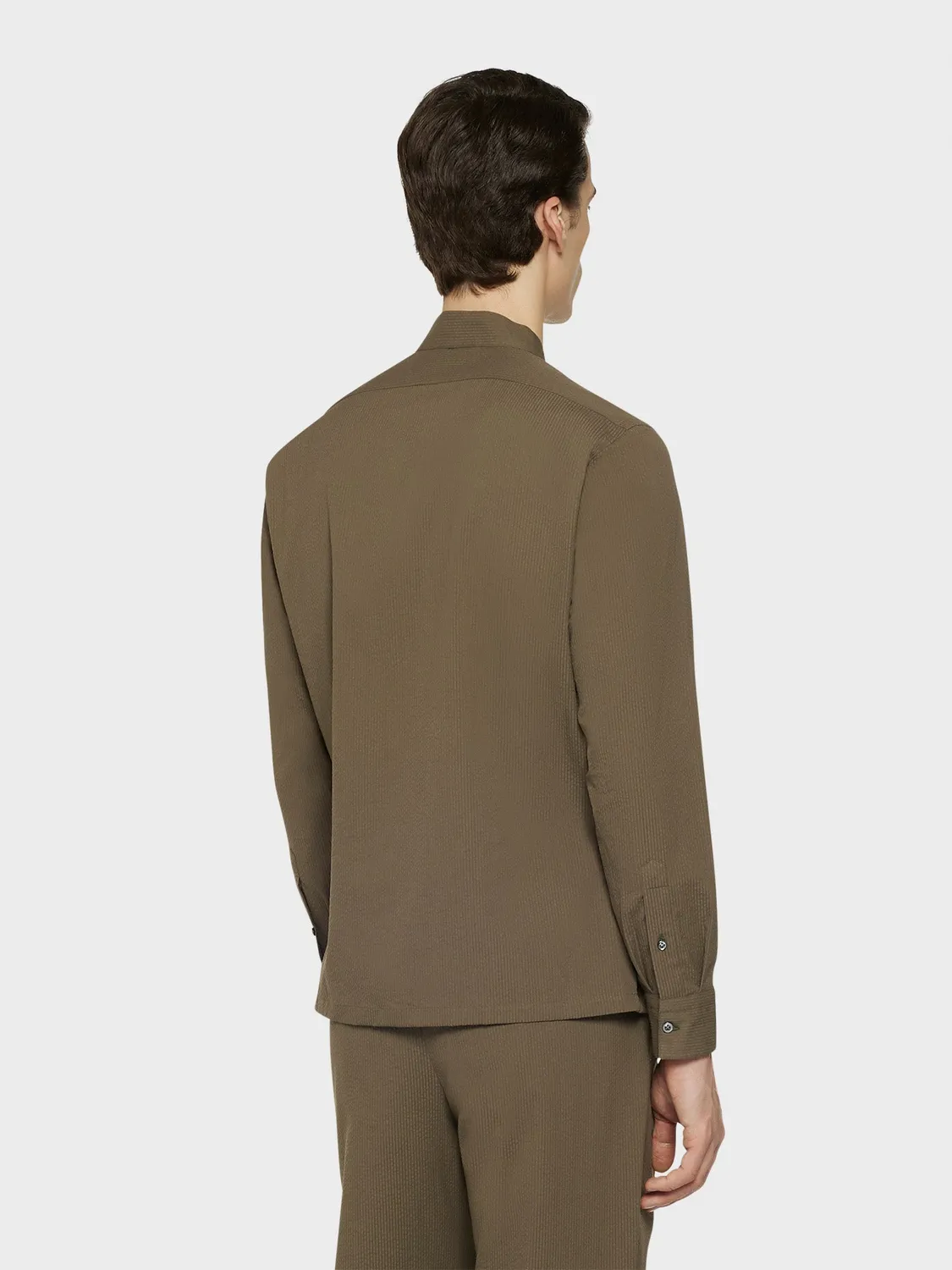 Caruso Aida overshirt kimono seersucker verde