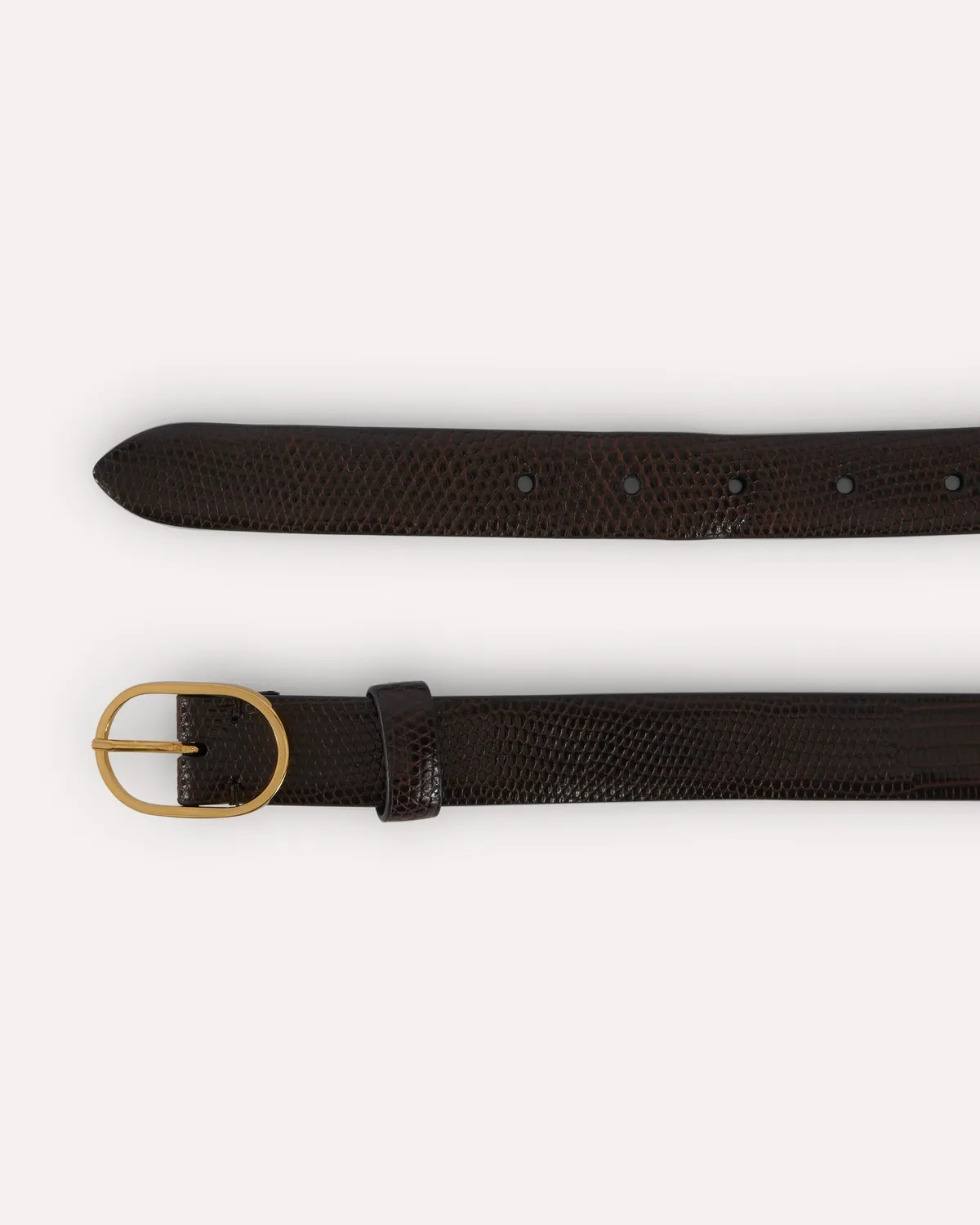 Lardini cintura pelle lucertola marrone 25 mm