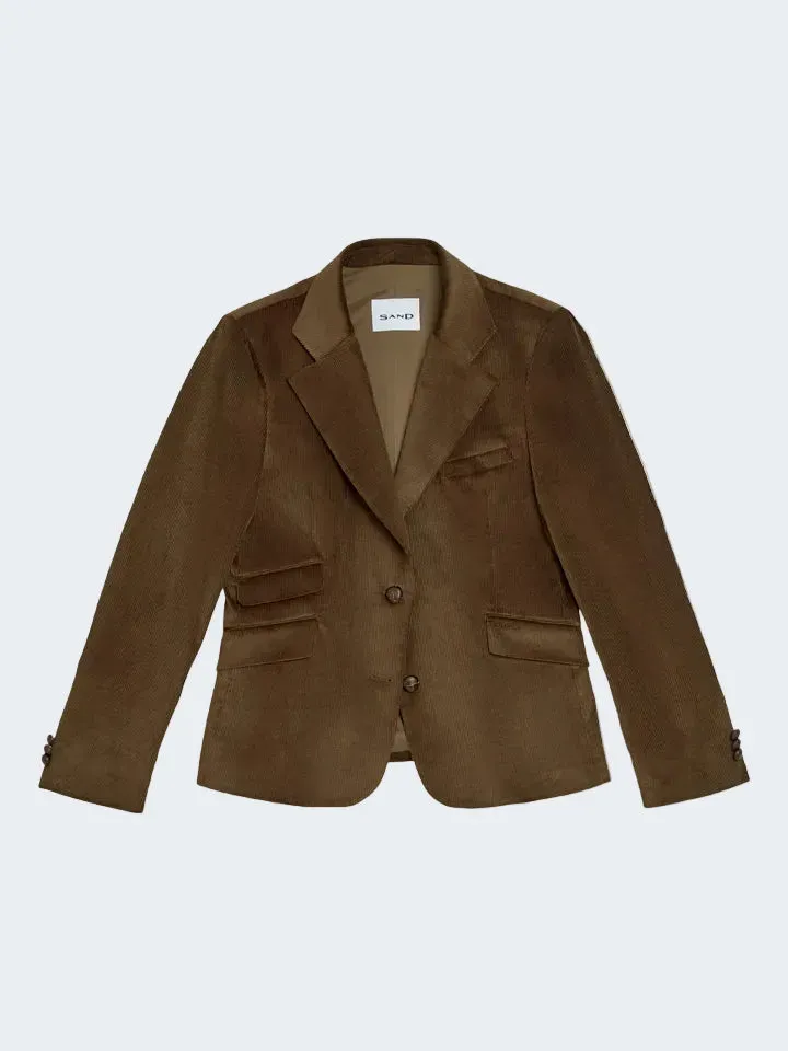 Sand Menswear 2590 Remi blazer velluto marrone revers