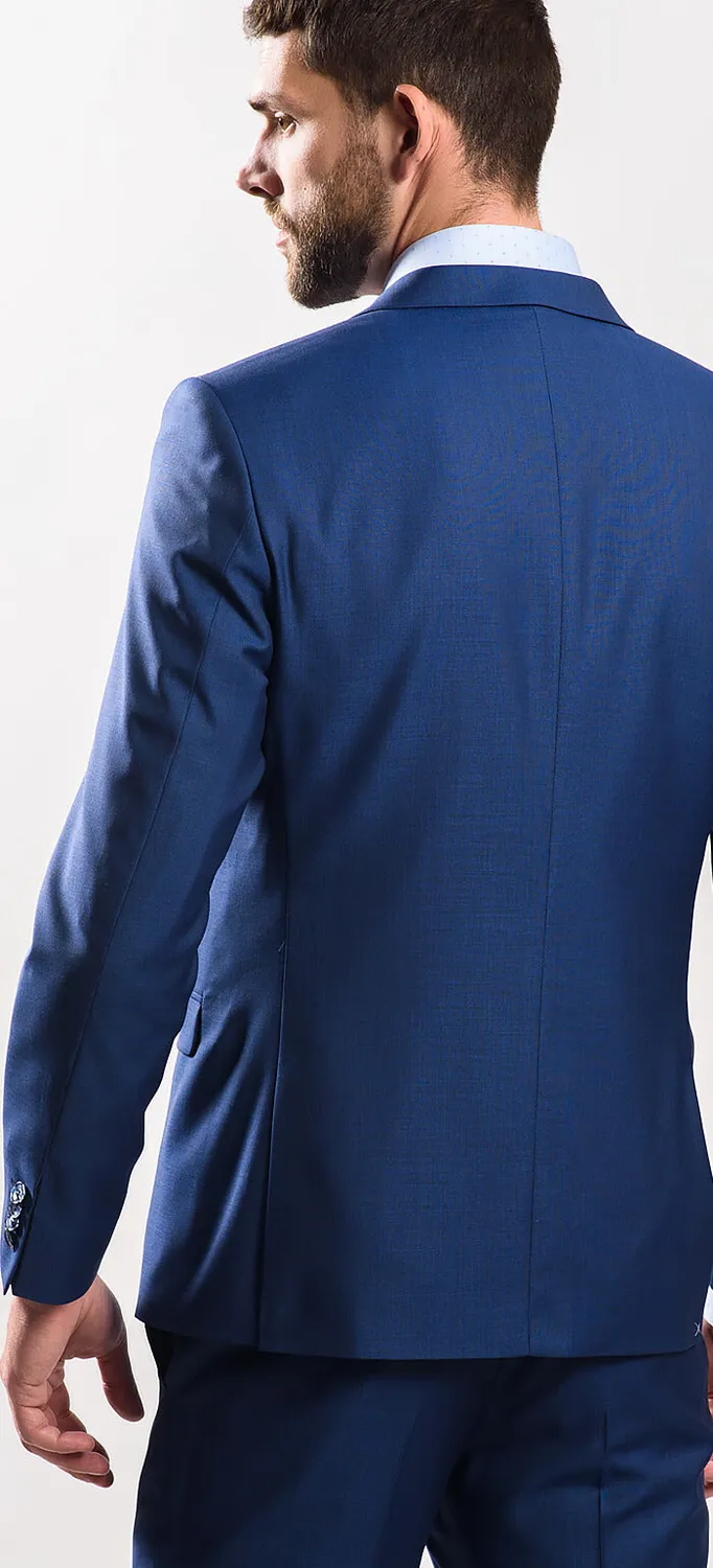 Alain Delon Abito Slim Fit Blu Lana Zignone