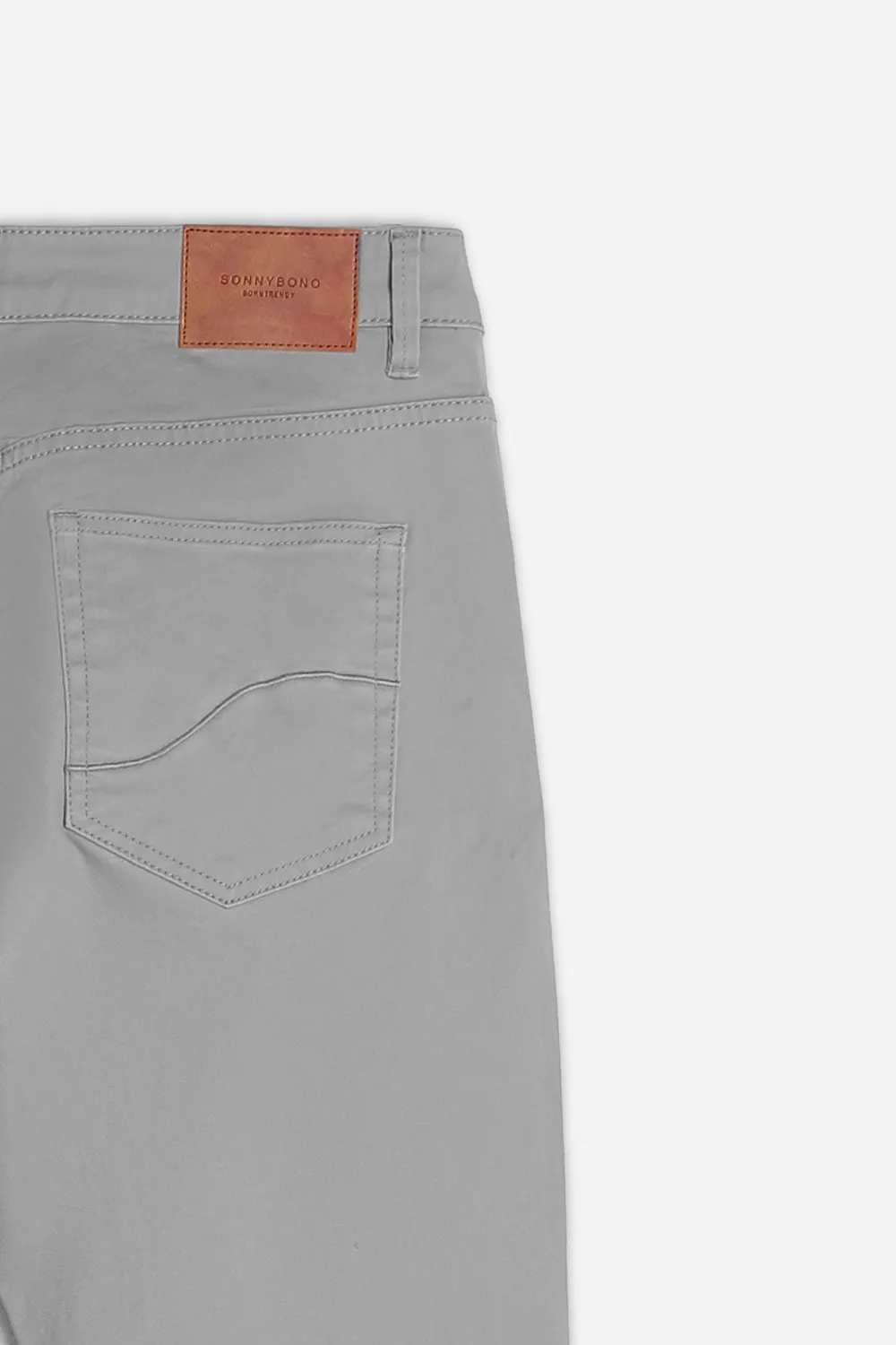 Sonny Bono Pantalone 5 Tasche Basic Gabardina Grigio Medio