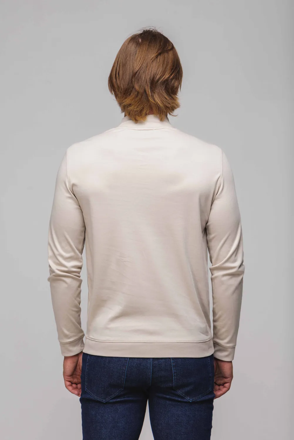Alain Delon maglia mezzo collo beige M cotone slim fit