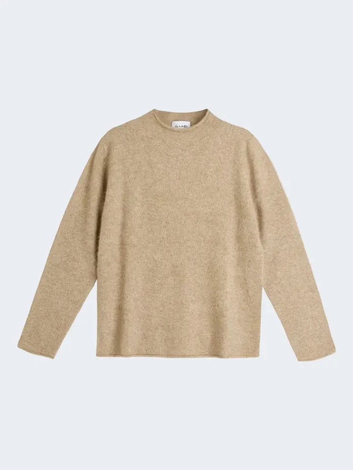 Sand Nagi maglione collo alto cashmere cammello