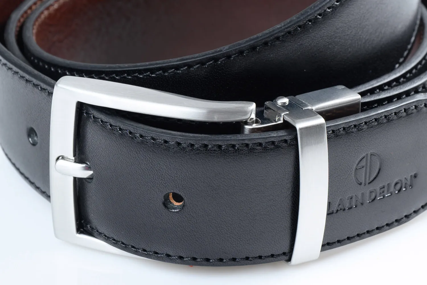Alain Delon cintura pelle reversibile 110 cm