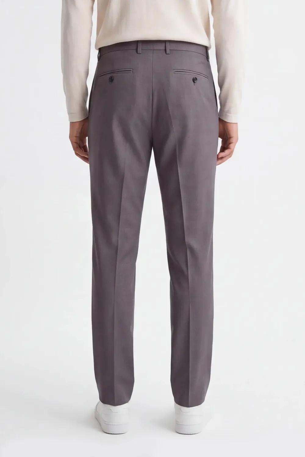 Sonny Bono pantalone da abito tortora elasticizzato