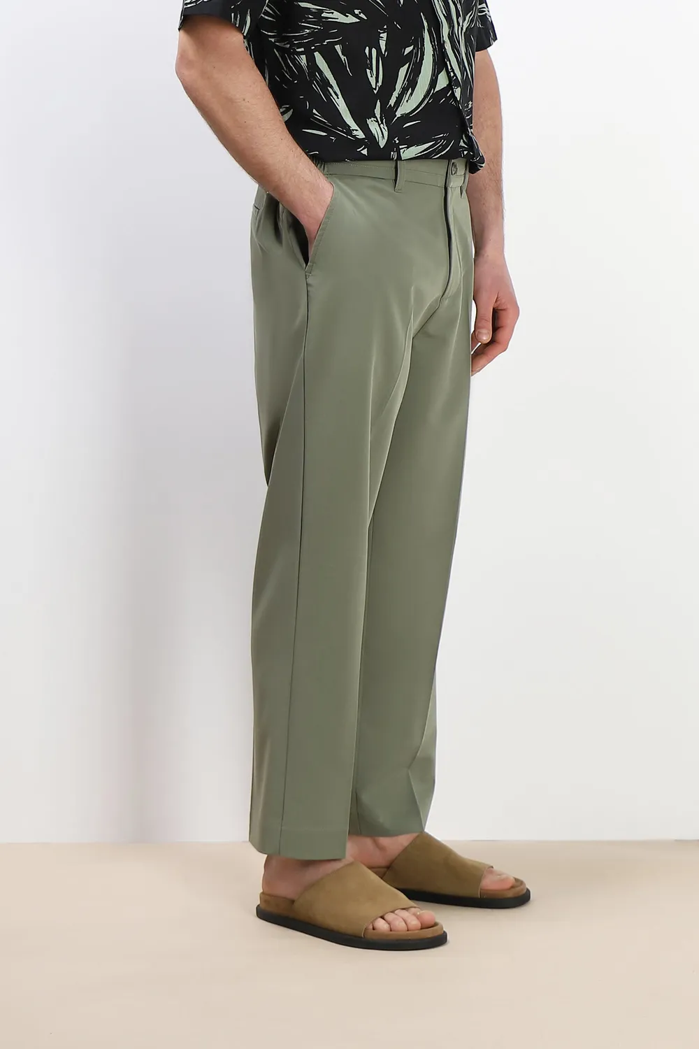 Sonny Bono pantalone jogger morbido verde militare