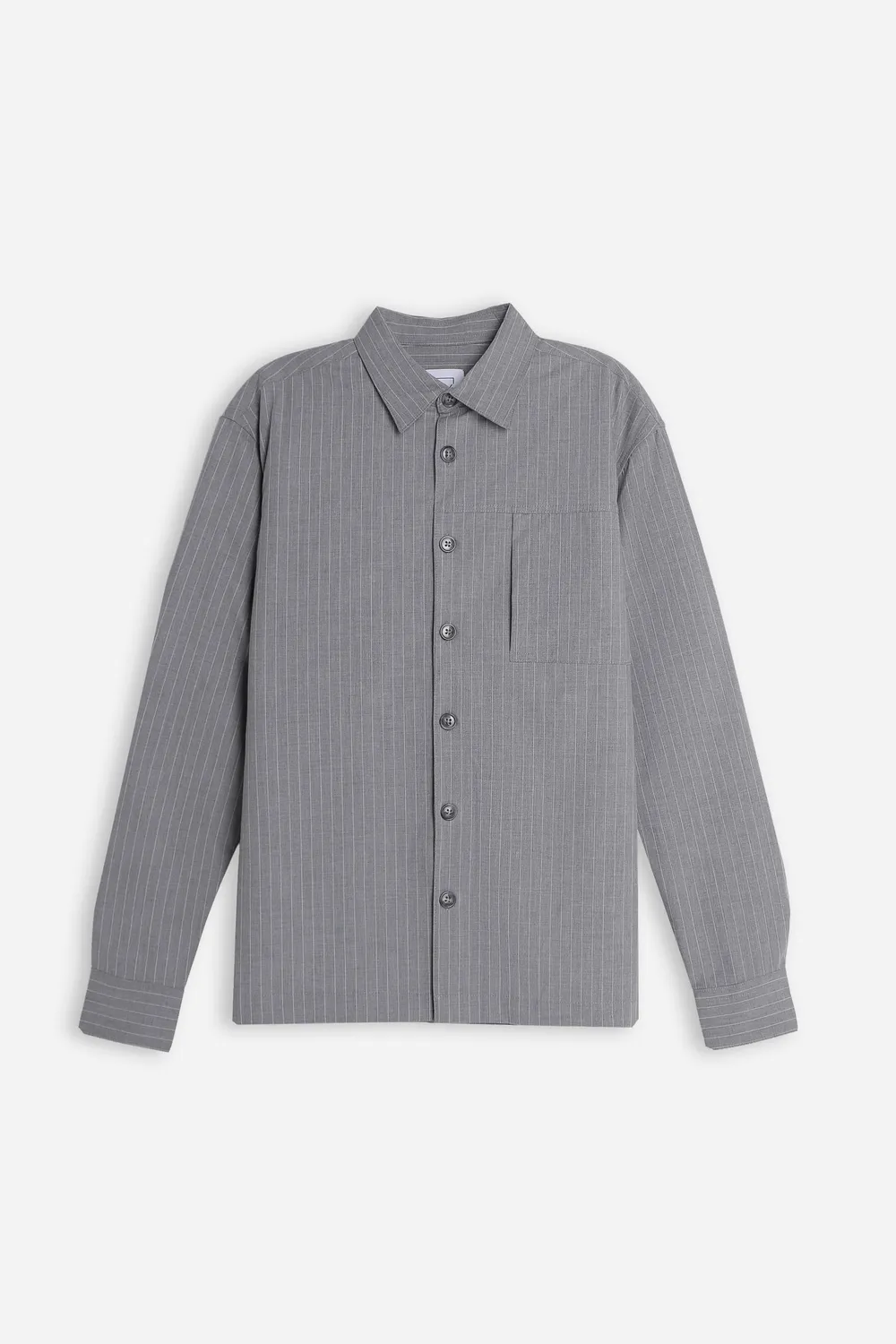 Sonny Bono Overshirt Righe Grigio Bottoni Smart