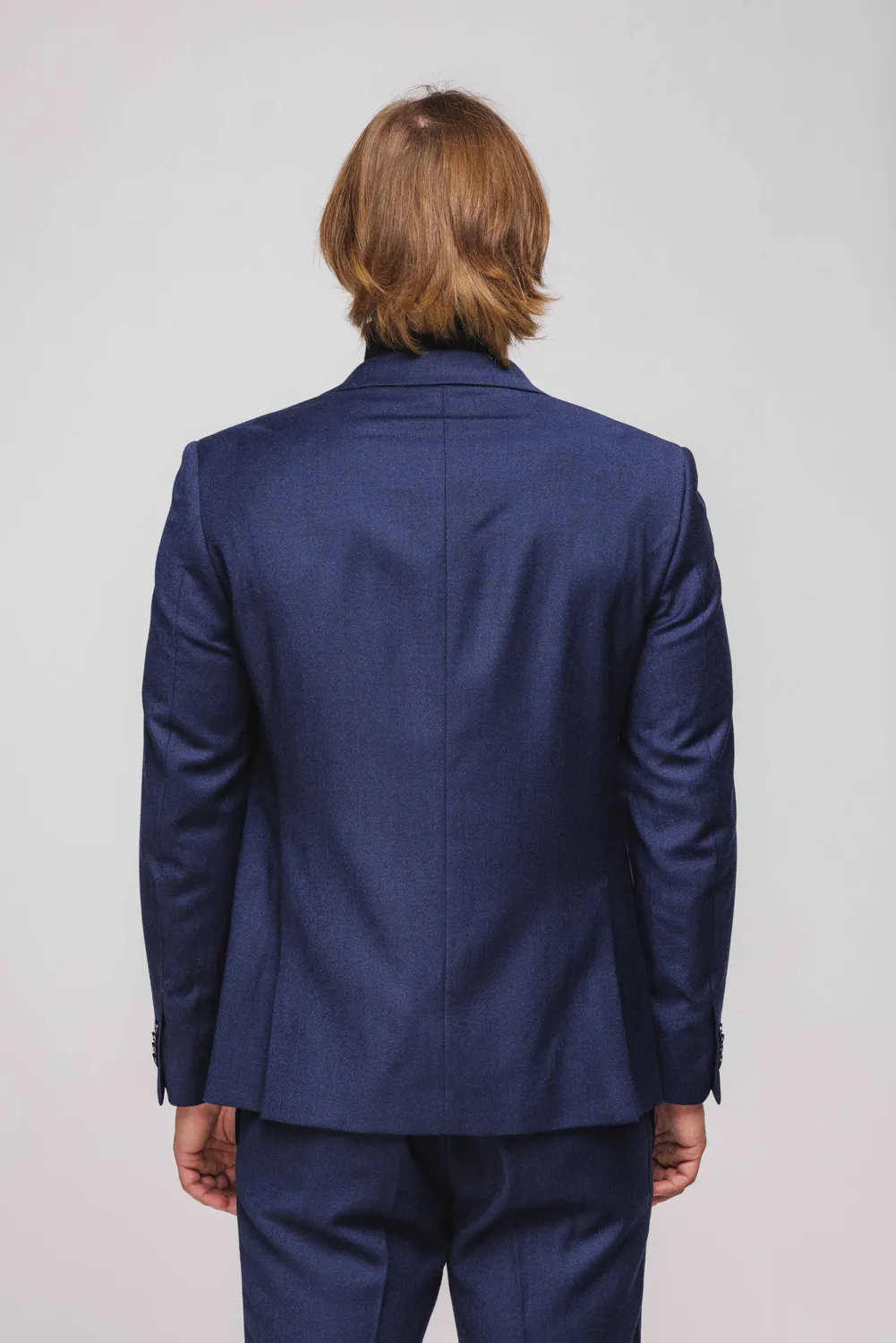 Alain Delon abito uomo slim fit blu accenti neri