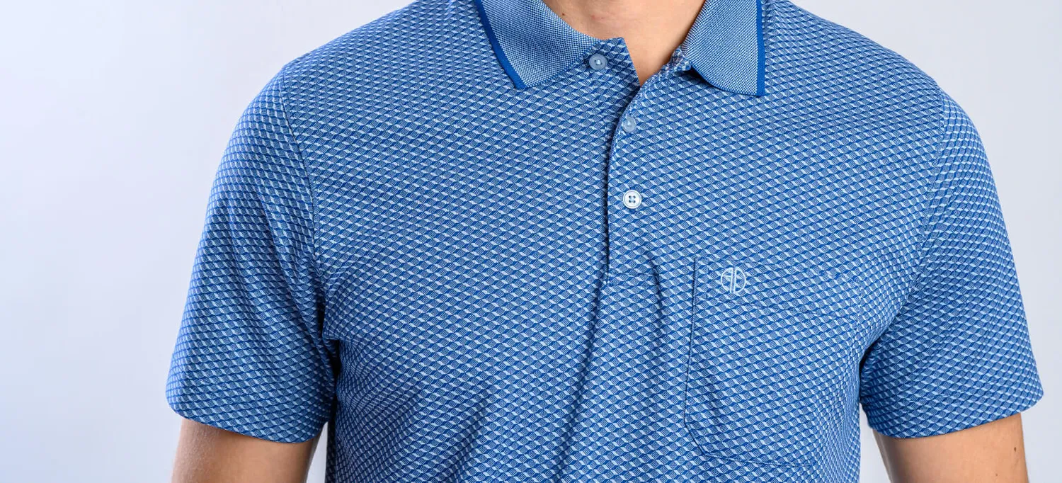 Alain Delon Polo Blu Quadri Slim Fit L cotone