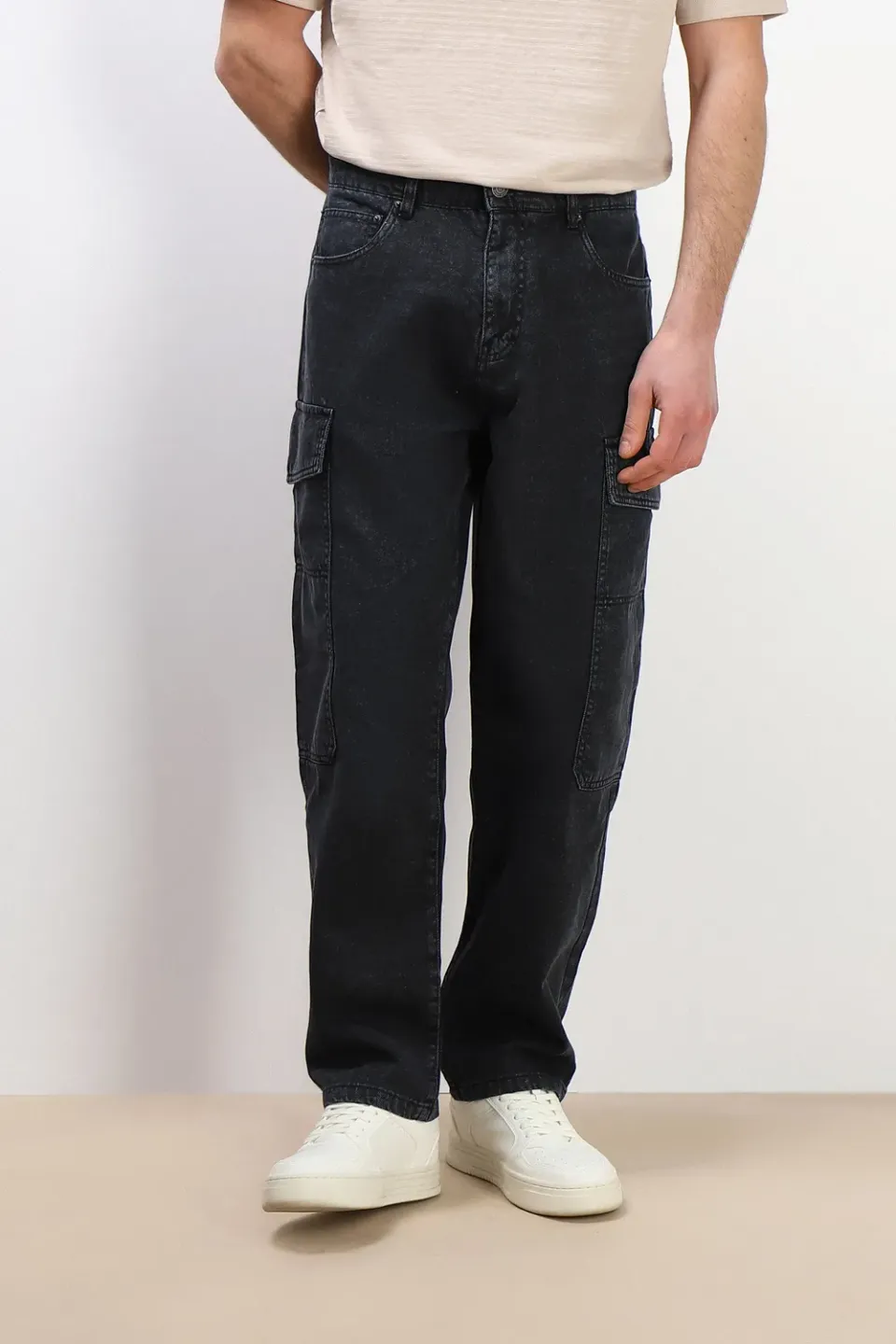 Sonny Bono Denim Cargo Baggy FW2627 jeans nero