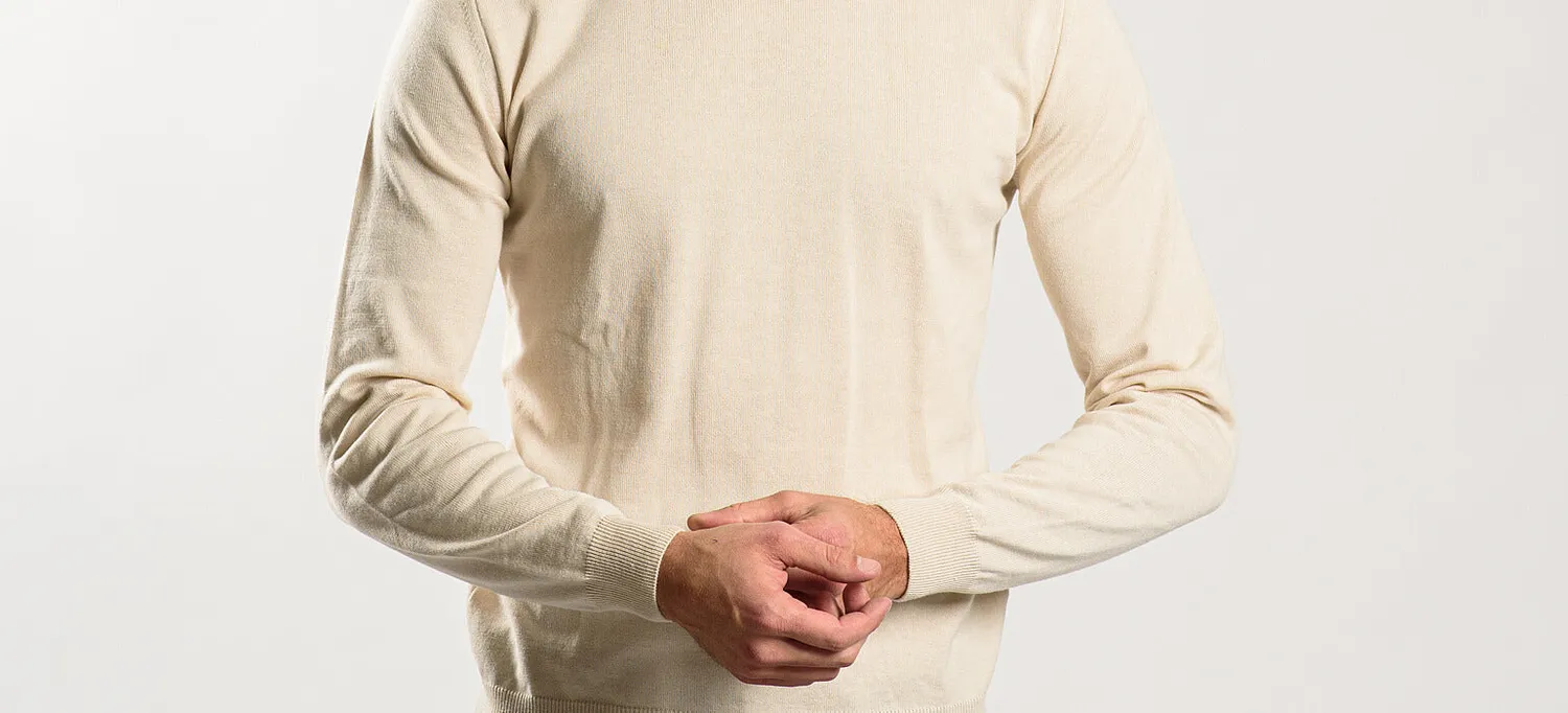 Alain Delon dolcevita beige uomo collo alto