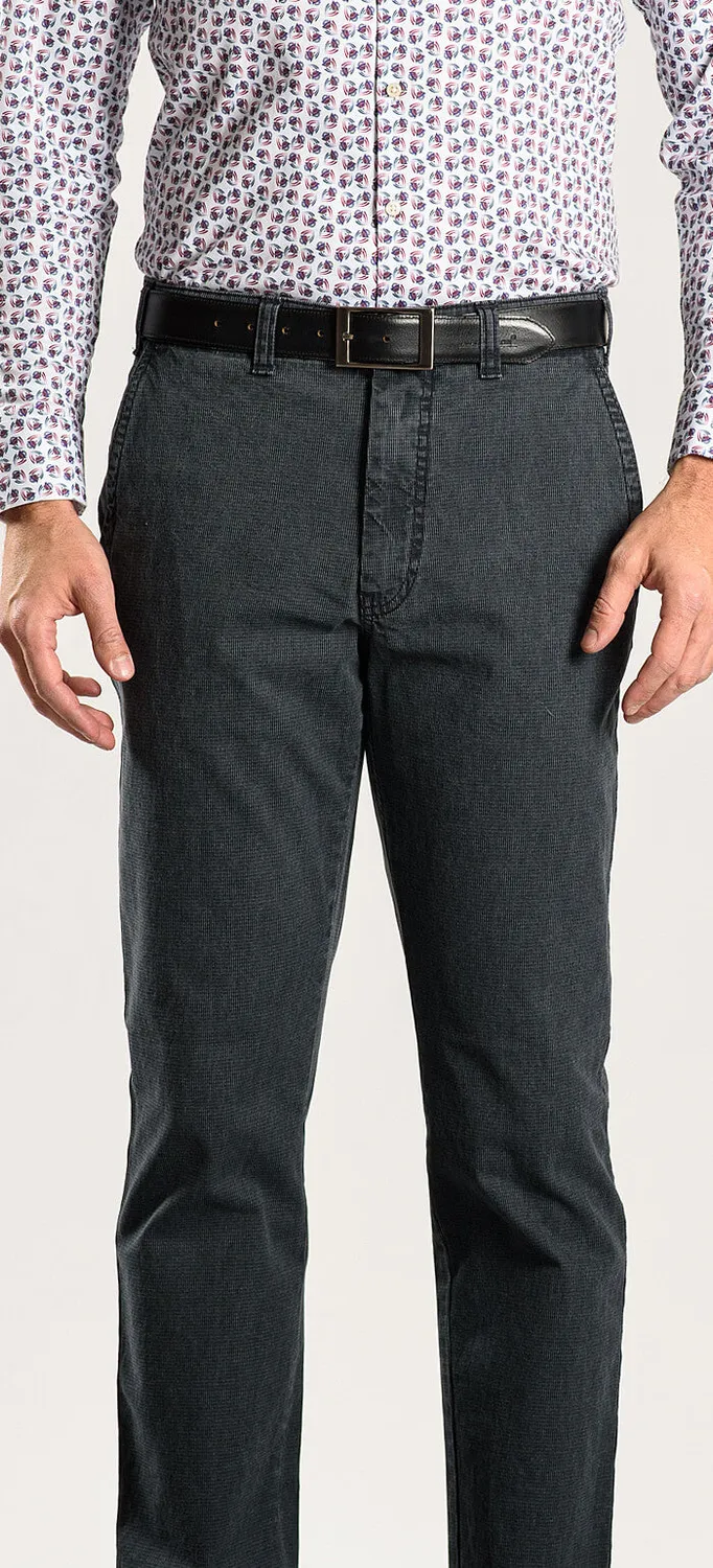 Alain Delon chinos pantalone grigio cotone elasticizzato slim