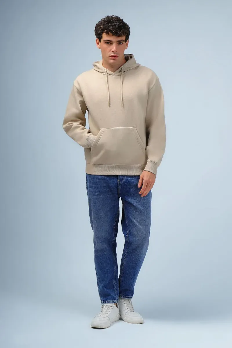 Sonny Bono felpa con cappuccio comfort fit beige