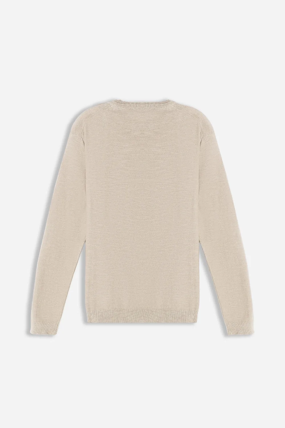 Sonny Bono Slub Girocollo Maglia Beige Effetto Slub