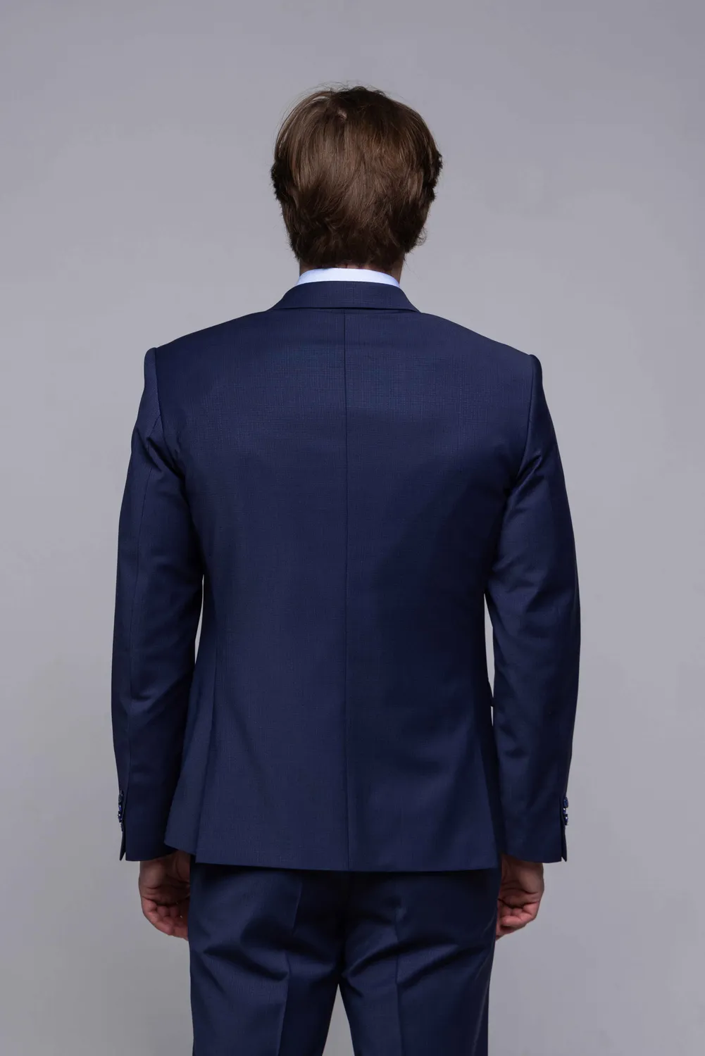 Alain Delon Abito Slim Fit Blu Micro-fantasia