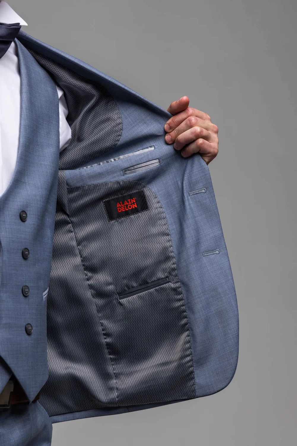 Alain Delon gilet da abito elegante tre pezzi