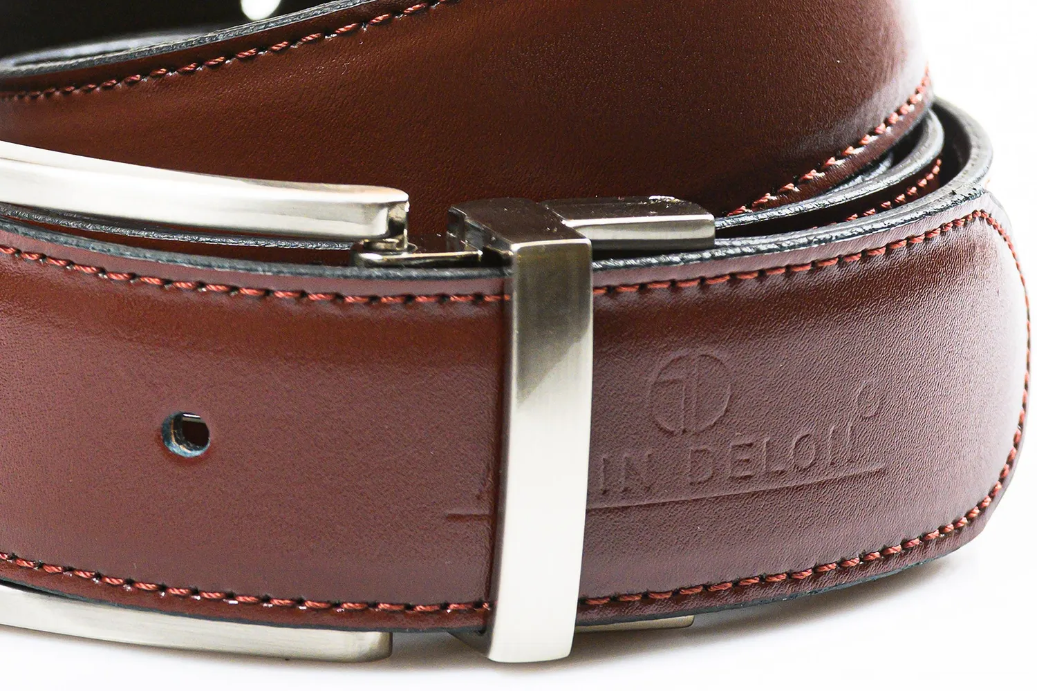 Alain Delon Cintura Pelle Reversibile 110 cm Uomo