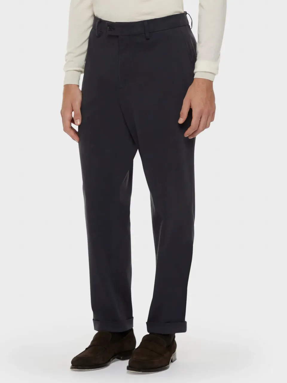 Caruso Norma pantalone cotone stretch blu