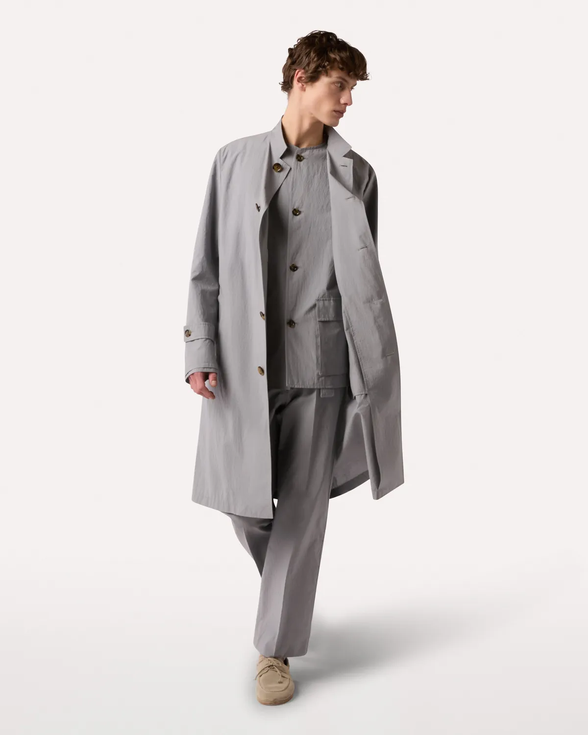 Lardini Capsule pantalone grigio seersucker leggero