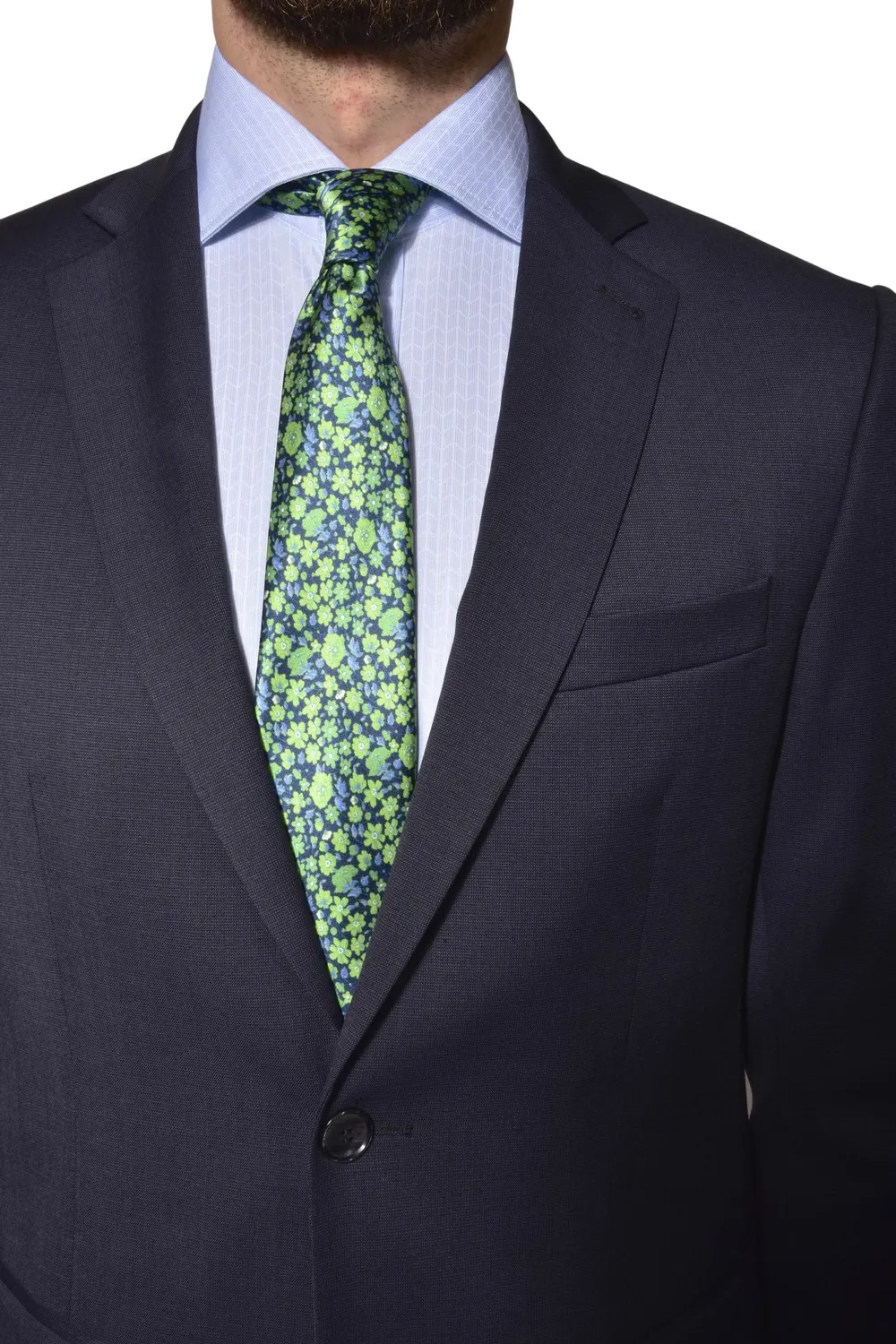 Alain Delon Basic giacca abito blu navy lana stretch