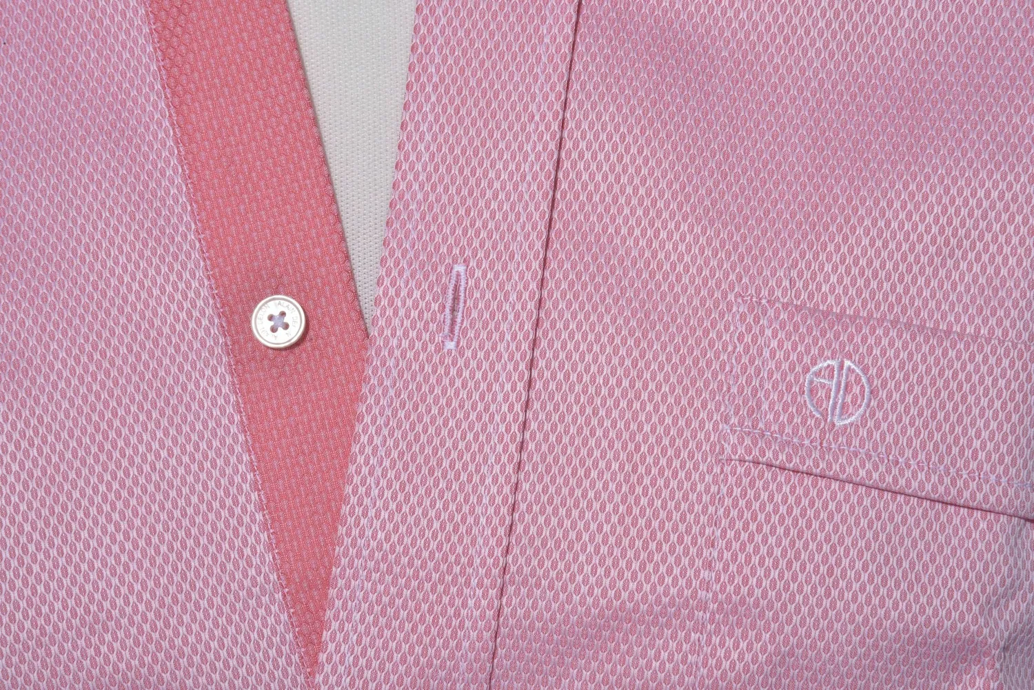 Alain Delon Extra Slim Fit camicia rosa 39 fantasia