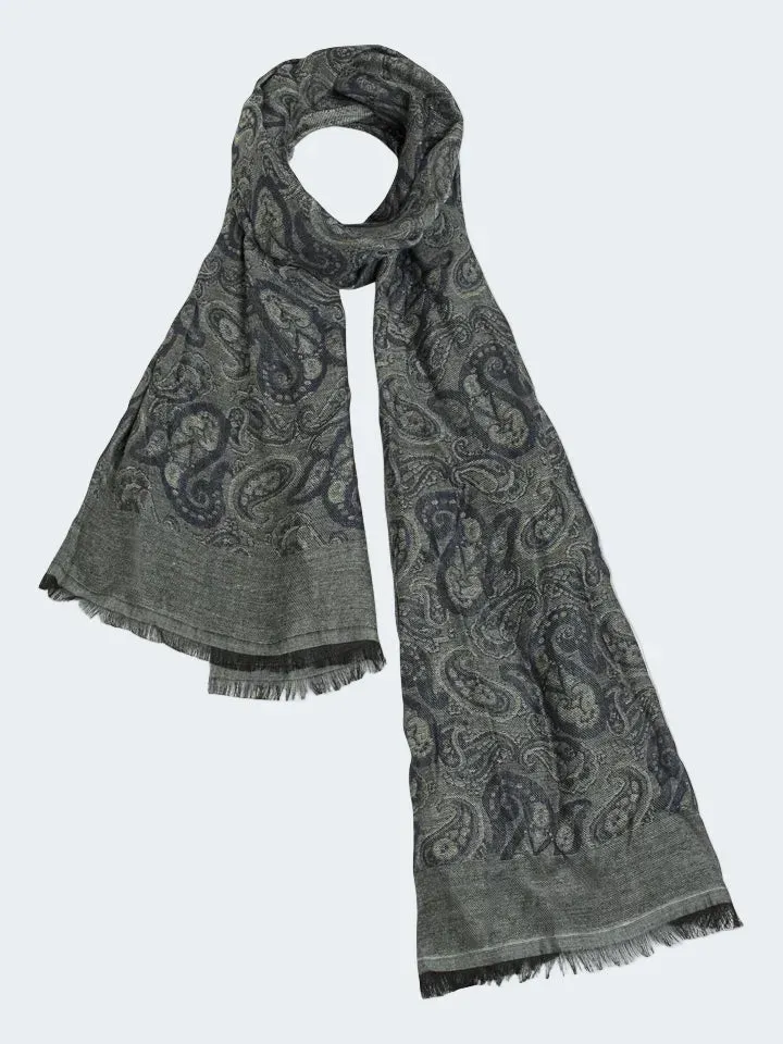 Sand Menswear S373 sciarpa lana paisley 48x180 fantasia