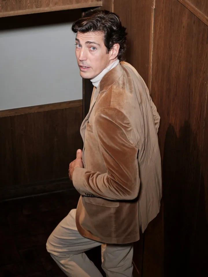 Sand Menswear Sherman Napoli blazer velluto cammello